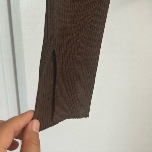 Rhythm Ribbed Cropped Sweater - Brown - Picture 4 of 4